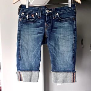 True Religion Sophie Cuffed Bermuda Shorts